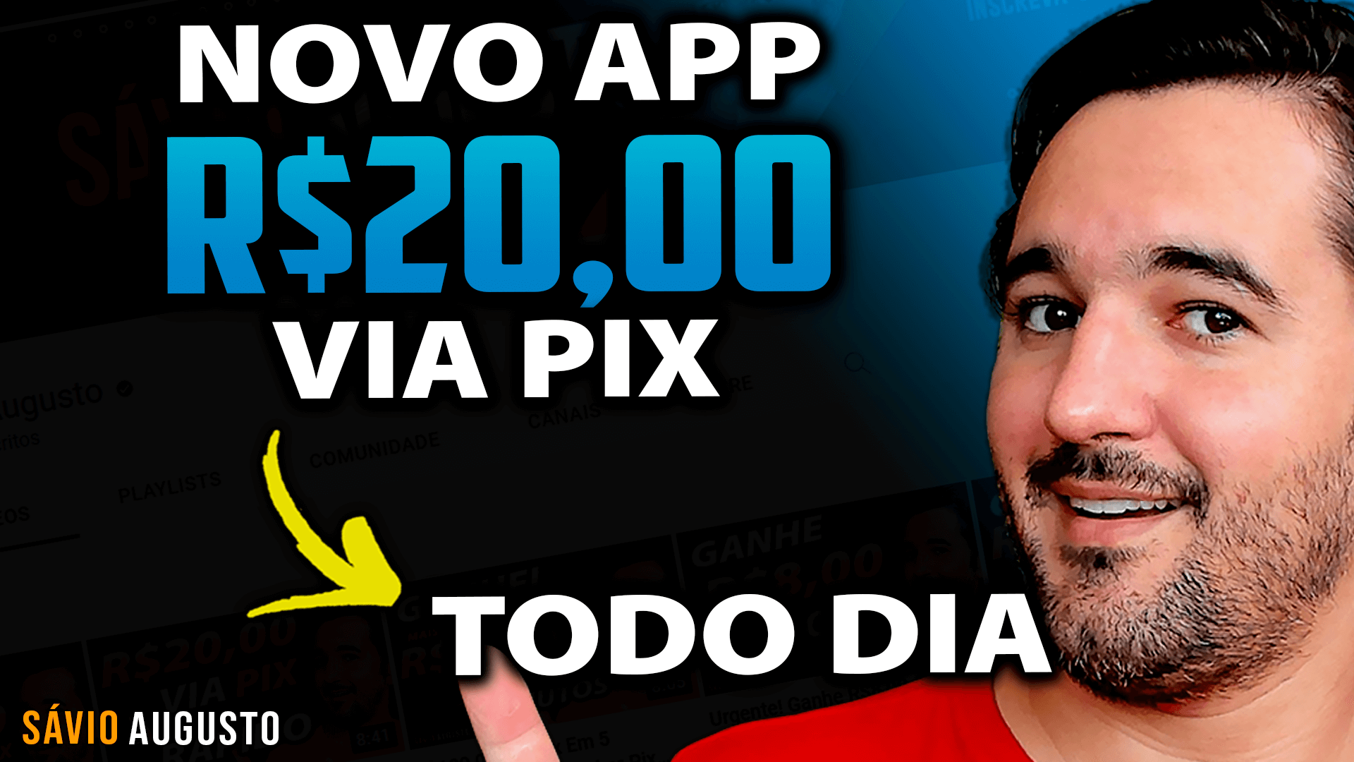 novo app ganhe reais via pix todo dia como ganhar dinheiro na internet Sávio Augusto Youtuber